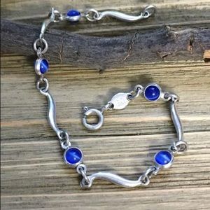 Blue-tiful Sterling Silver Bracelet